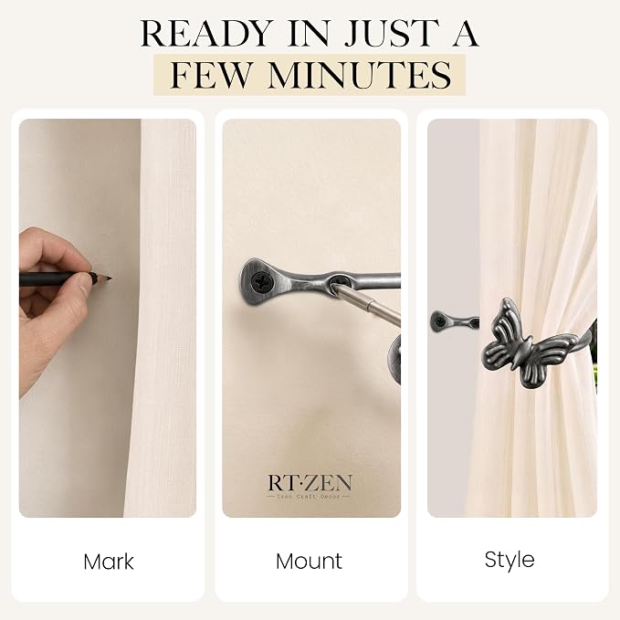 Metal Curtain Tiebacks, Drapery Holders - Image 7