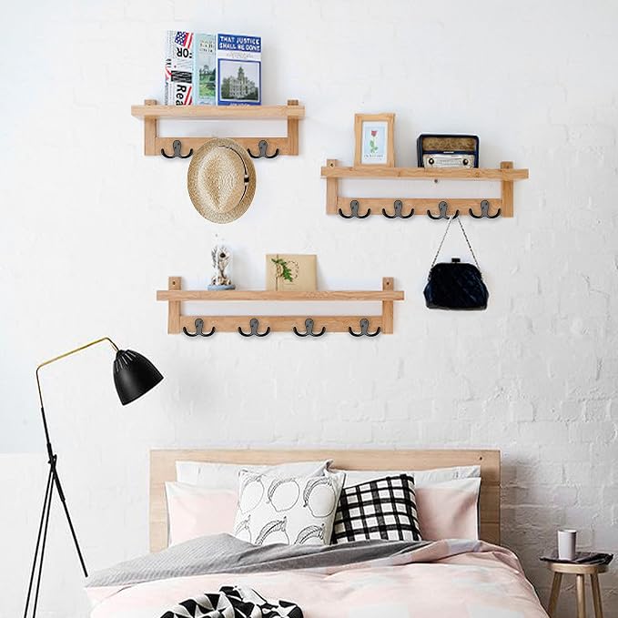 IBosins 28 Pack Heavy Double Prong Coat Hooks Wall Mounted - Image 7
