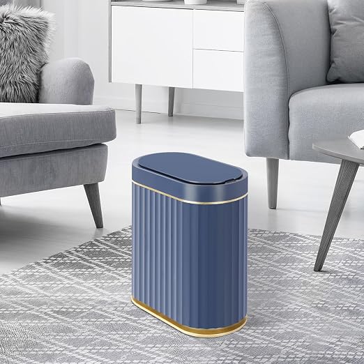 ELPHECO 2 Gallon Sensor Trash Can, Automatic Lid, Midnight Blue Gold | IPX5 - Image 7