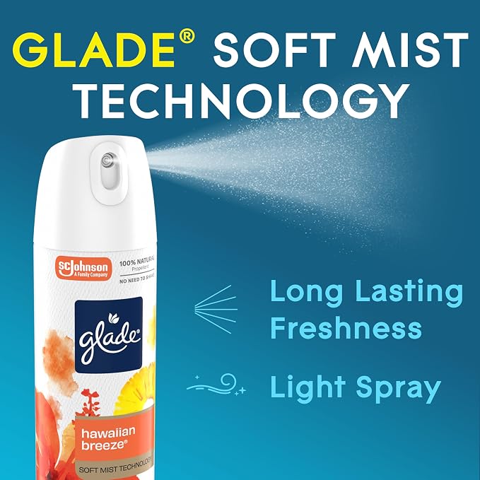 Glade Air Freshener Room Spray, Hawaiian Breeze Scent, Odor Fighting to Deliver - Image 4