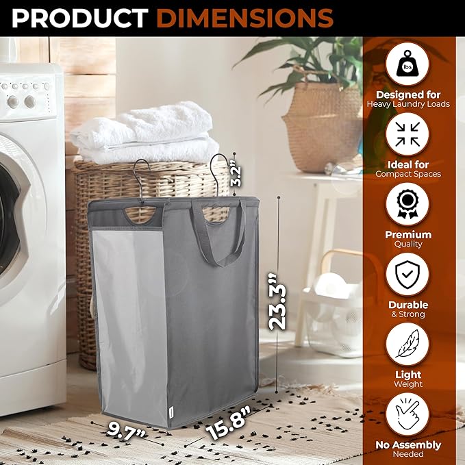 ALCOVA 2 Pack Hanging Laundry Hamper - Image 6