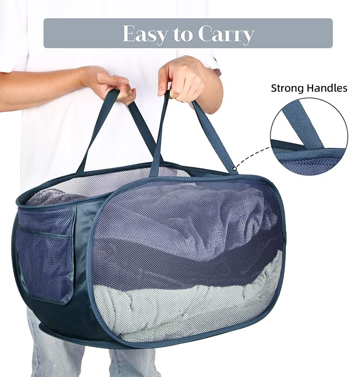 4 Pack Collapsible Laundry Baskets, Foldable Laundry Basket - Image 6