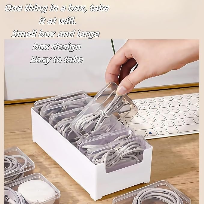 11 Grid Clear Cable Organizer Box - Image 4