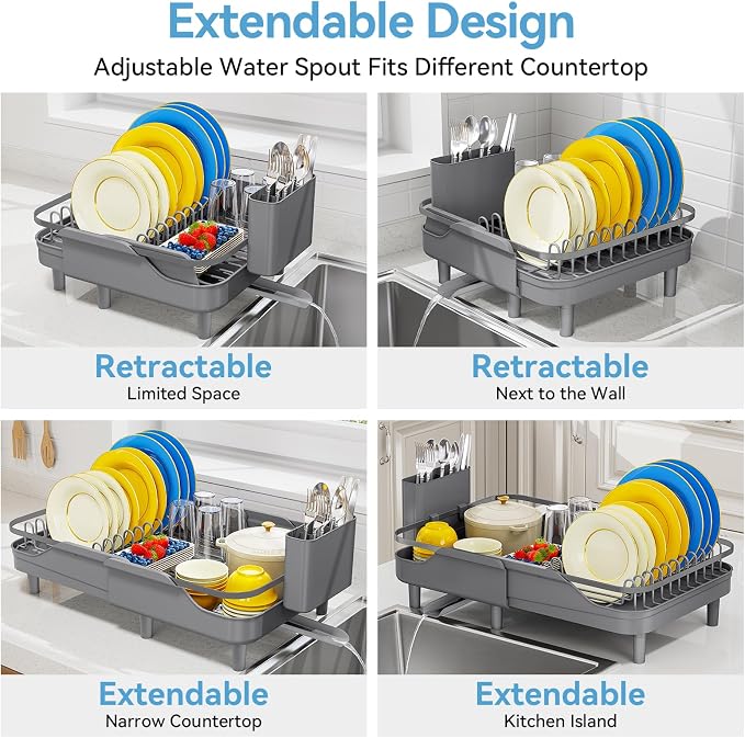 Urackify Expandable Dish Drying Rack - Image 4