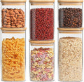 ComSaf Glass Pantry Storage Containers Set of 6 by ComSaf