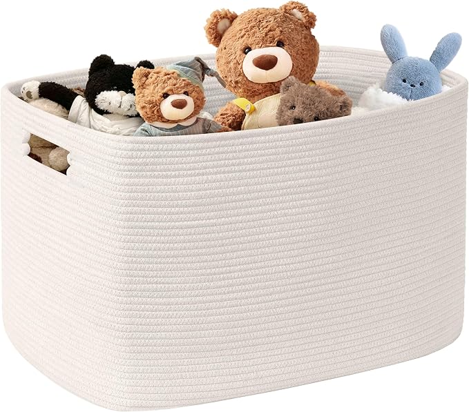 100L Extra Large Woven Laundry Basket Hamper by SunNewt