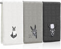 3 Pcs Donkey Hand Towels for Bathroom Kitchen Decor Gifts | Embroidered Donkey by FuWeave