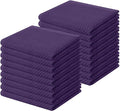 Homaxy 100% Cotton Waffle Weave Kitchen Dish Cloths 18-Pack, Eggplant | 12 x 12 by Homaxy