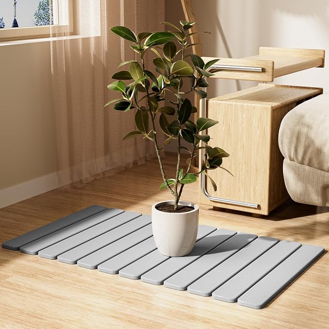 Large Stone Bath Mat 31.5 x 19.7in, Diatomaceous Earth Mat - Image 8
