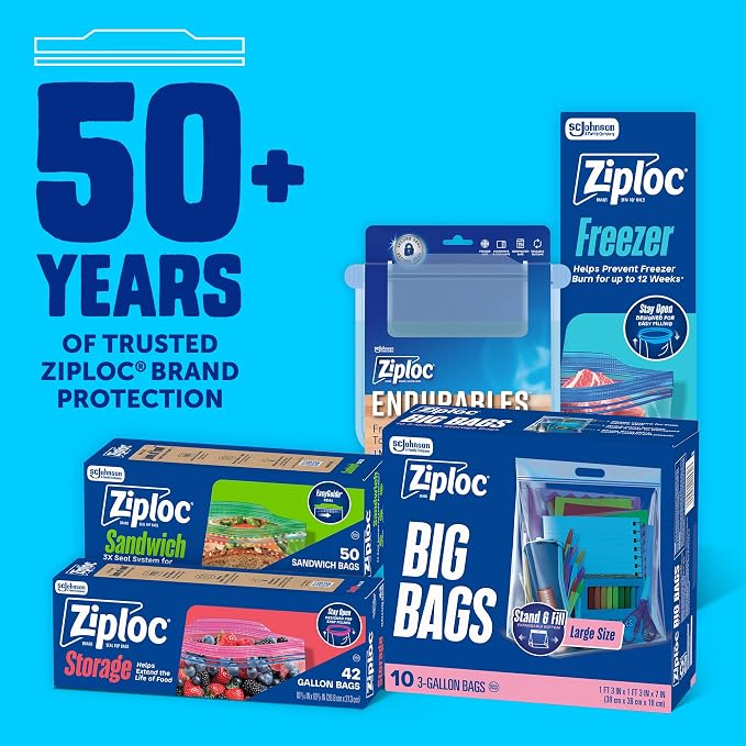 Ziploc Big Bags 3 Gallon Large, Reusable Large-Capacity Plastic Storage Bags - Image 6