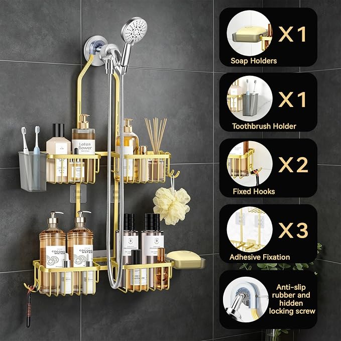Adjustable Hanging Shower Caddy - Image 8