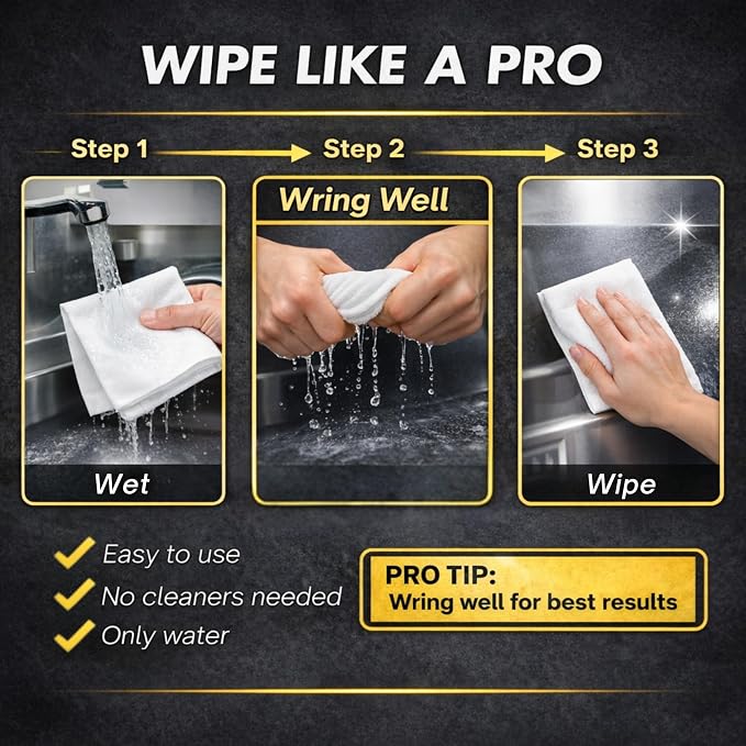 Microfiber Magic Streak Free Cleaning Cloth 6 Pack Clean Any Surface - Image 3
