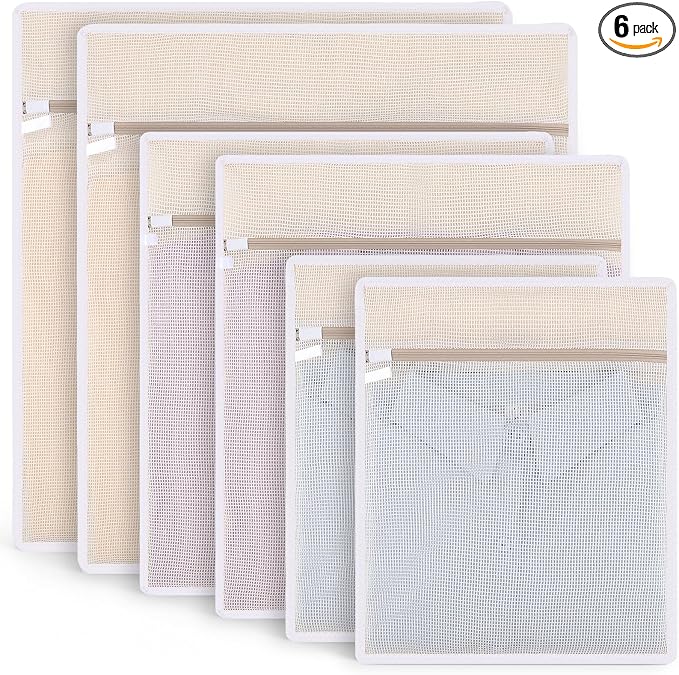 Dntorx 6 Pack Durable Cotton Mesh Laundry Bags by Dntorx