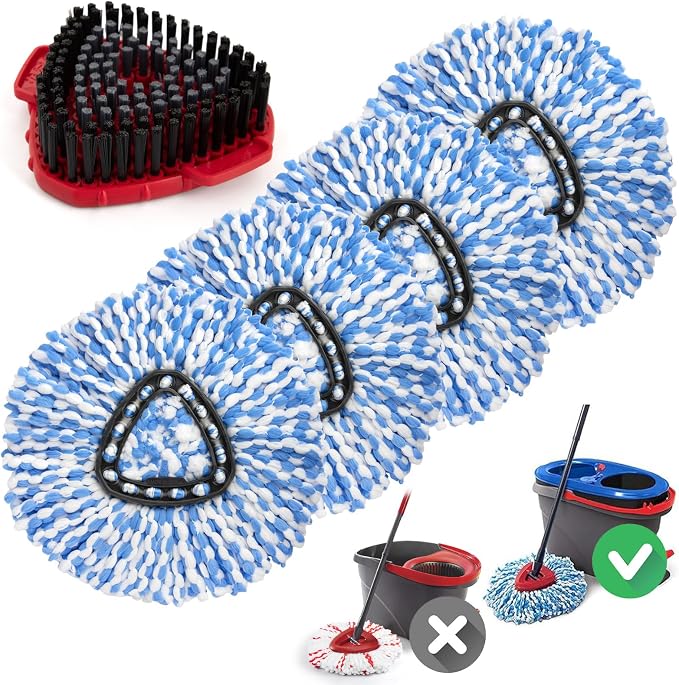 Spin Mop Replacement Heads for O-Cedar RinseClean Mop Replace Head 2-Tank by Ucoolbe