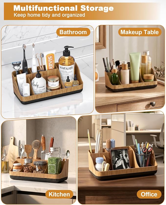 Bathroom Counter Organizer and Storage, 7 Slots Detachable Toothbrush Holders - Image 7