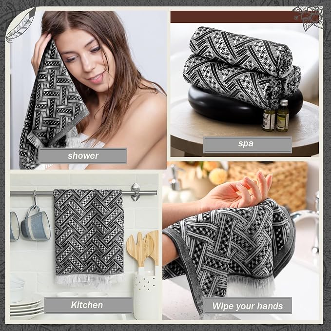 HunnmingRe 9 Pack Boho Hand Towel - Image 7