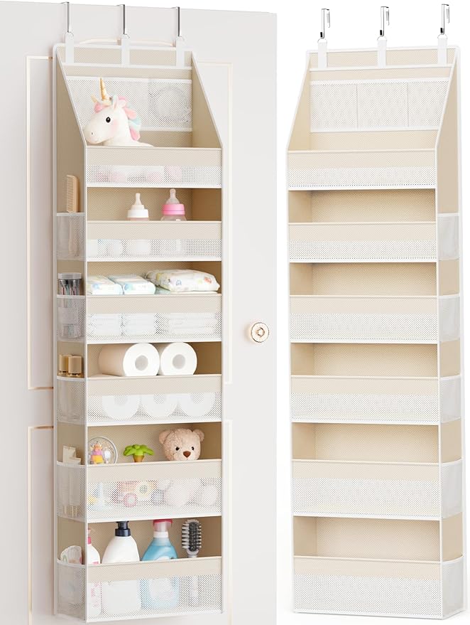 Over the Door Organizer, 6-Shelf Closet Hanging Storage by Criusia