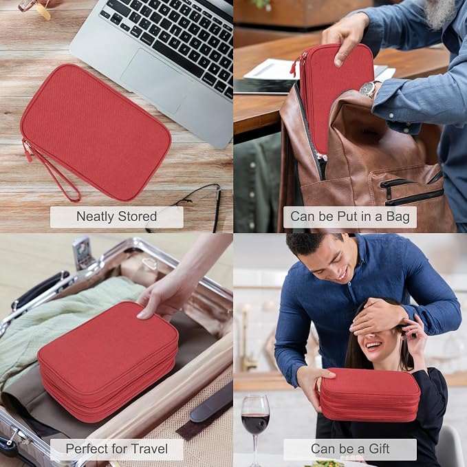 FYY Electronic Organizer, Travel Tech Pouch Bag, Waterproof, Double Layers - Image 7