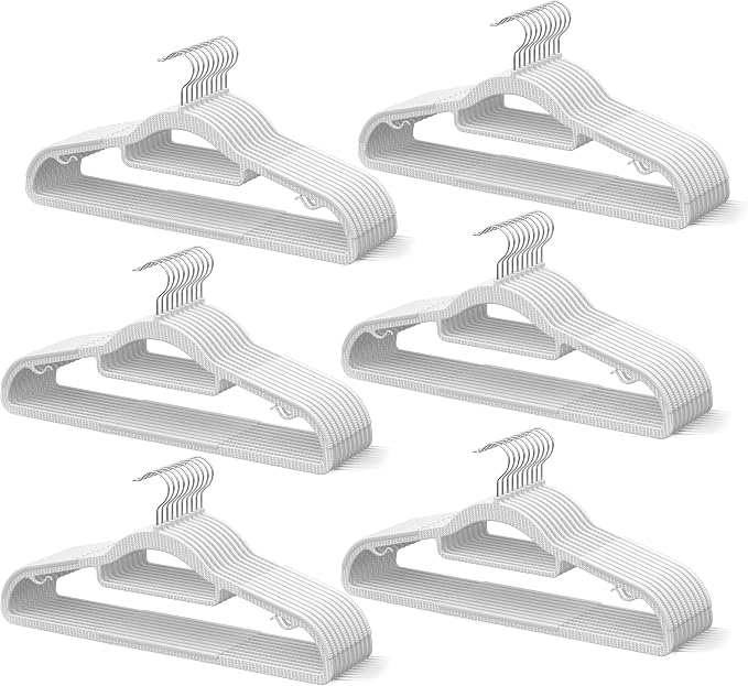 60 Pack Thin Space Saving Hangers, Slim Clothes Hangers by MLKJHHI