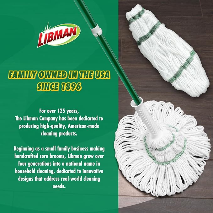 Libman Tornado Mop Refill, Cotton Twist Mop Head, Machine Washable, 3 Pack - Image 6