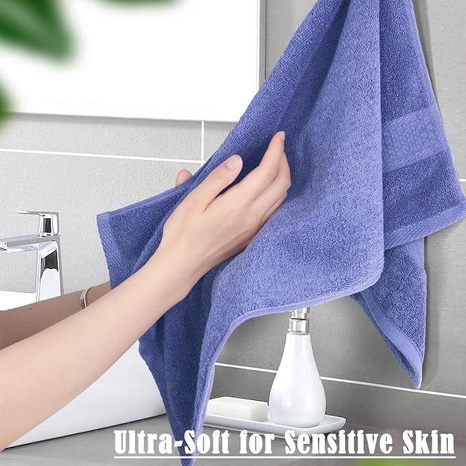 Cleanbear Hand Towels 12 Pack 12 Colors 100% Cotton, 13 by 29 Inches | Soft - Image 8