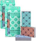 Skura Style x Eva Mendes Kitchen Dish Sponges 6 Pack, Odor Free Non-Scratch by SKURASTYLE