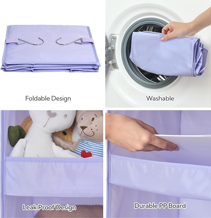 GRANNY SAYS 3-Shelf Hanging Closet Organizer, Foldable Storage, No-Sag Support - Image 6
