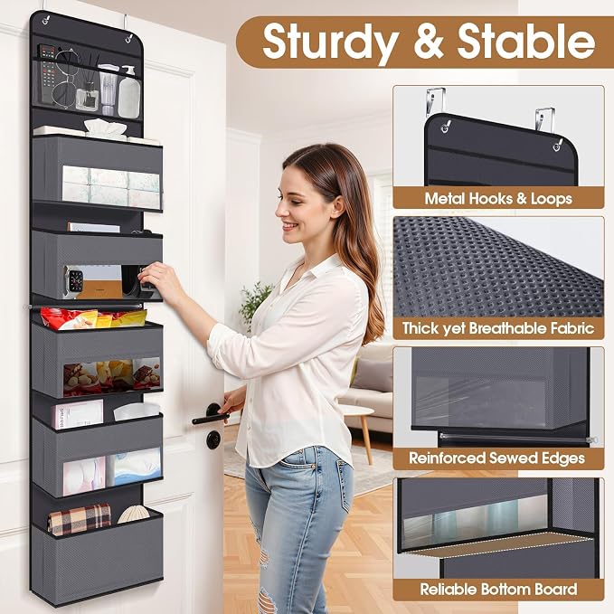 Over The Door Organizer Storage behind Door Hanging Organizer - Image 7