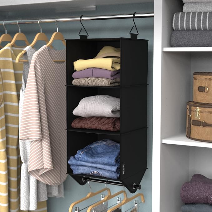 ClosetMaid 3-Shelf Fabric Hanging Closet Organizer - Image 2