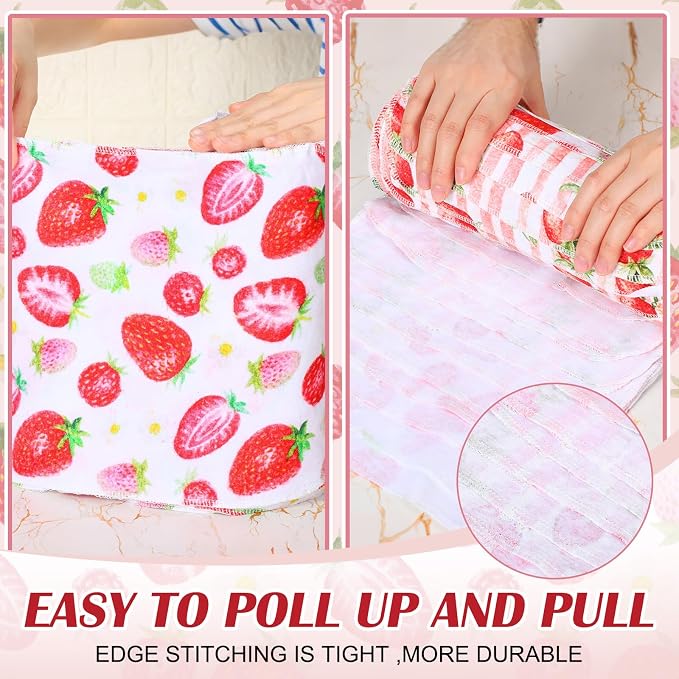 Reusable Kitchen Cloths Cotton Towel, 36 Pack, Strawberry - Image 4