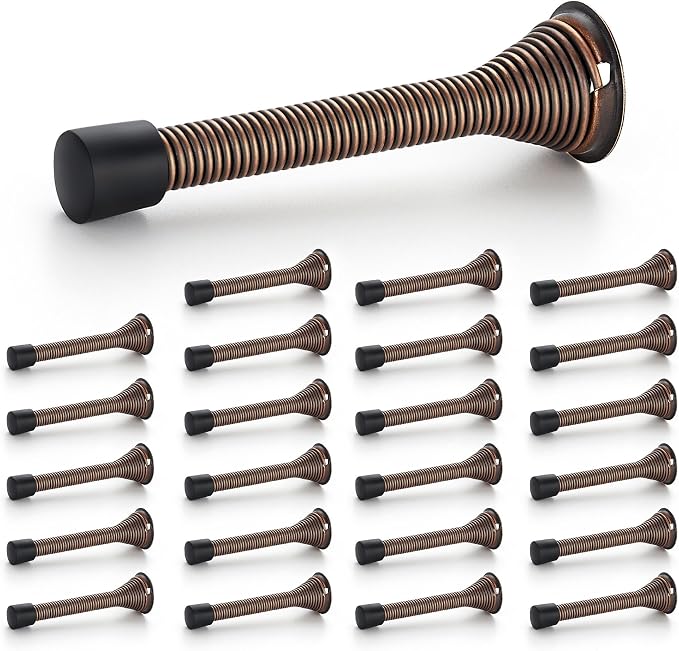 Ravinte Door Stoppers, 24 Pack Oil Rubbed Bronze Spring Door Stops | Stoppers by Ravinte