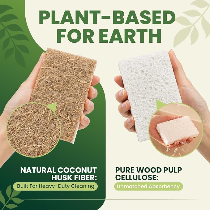 Metflavor Kitchen Sponges, Natural Sponge - Image 3