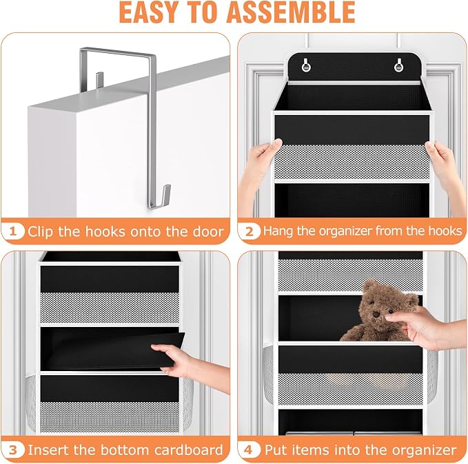 Over The Door Organizer Storage Large Capacity Hanging Bedroom Storage | 4 - Image 3