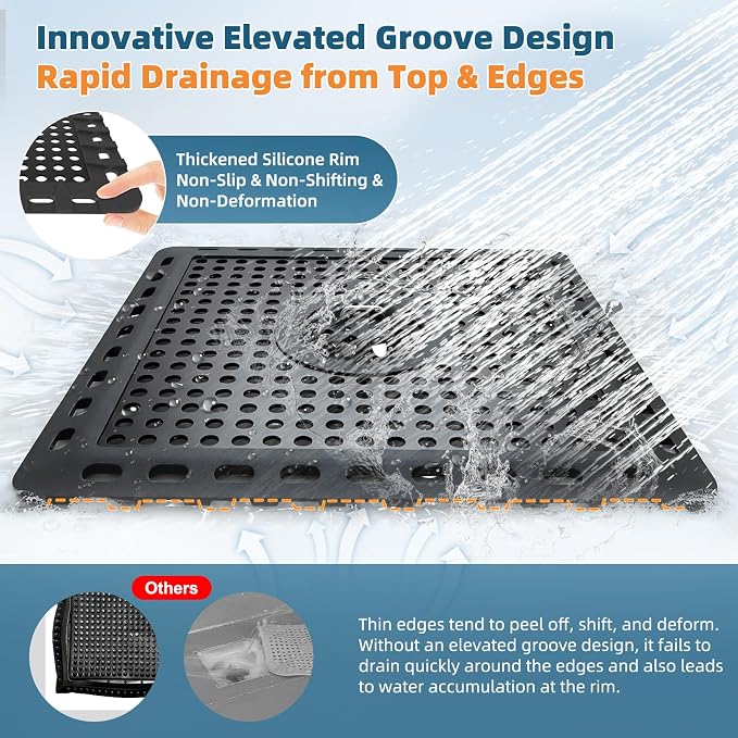 Hibbent Upgraded Shower Drain Hair Catcher, Shower Cover - Image 4