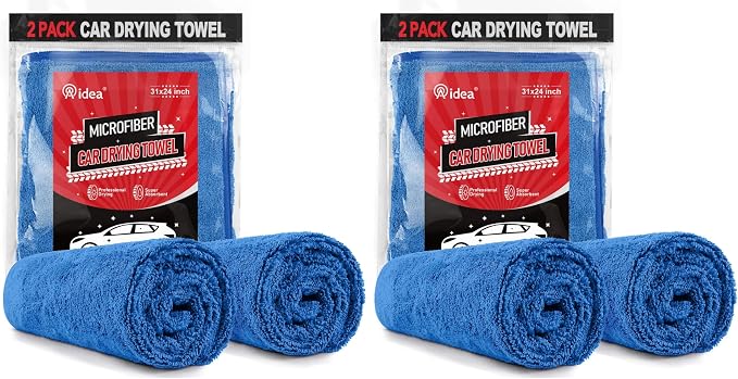 AIDEA Microfiber Towels for Cars-2PK, Large Professional Car Drying Towel by AIDEAHOME