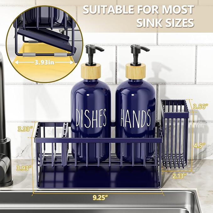 Cisily Kitchen Dish Soap Dispenser Set - Image 4