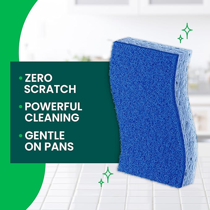 Scotch-Brite Zero Scratch Scrub Sponge, 9 Pack | Kitchen Sponges - Image 3