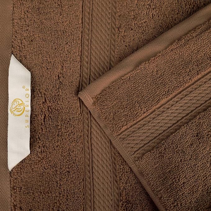 Superior Egyptian Cotton 800 GSM Plush & Absorbent, 9 Piece Set, Chocolate | - Image 6