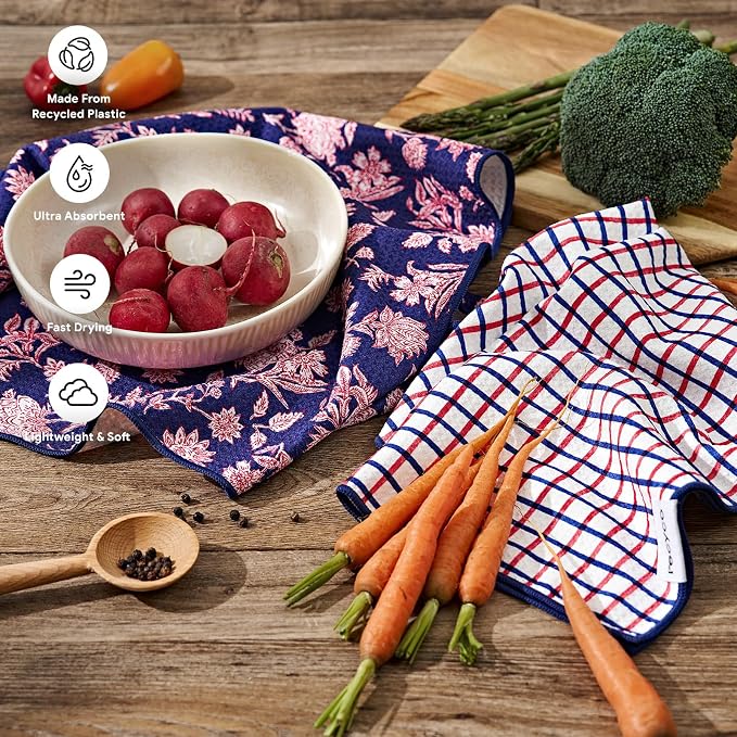 RECYCO Waffle Kitchen Towel Set of 2 - Image 3