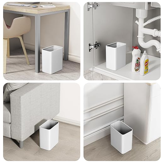 Cesun Small Bathroom Trash Can, 2.1 Gallons, Under Sink Wastebasket, Stainless - Image 7