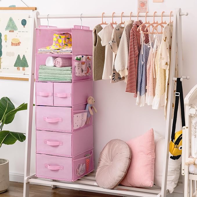 GRANNY SAYS Hanging Closet Organizer, 5 Drawers, 6 Shelves, 6 Pockets, 6 - Image 8