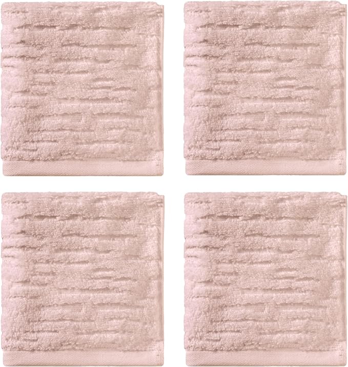 SKL Home CloudSoft Washcloth Set, 100% Cotton Luxury, Blush Pink | Premium - Image 2