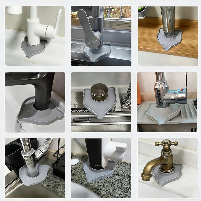 Compact Silicone Kitchen Sink Faucet Splash Proof Mat, Tap Water Diversion - Image 7