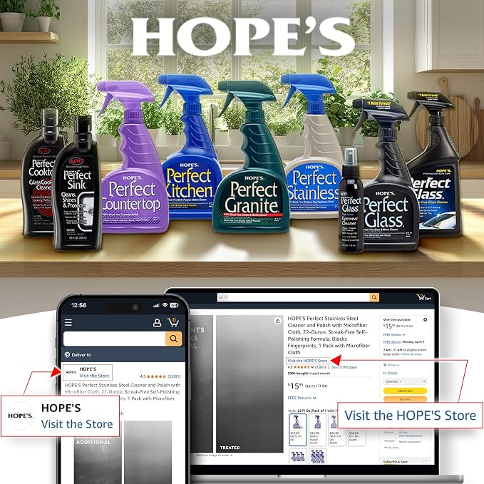 HOPE'S Perfect Kitchen Cleaner Spray - 32 Oz No-Residue All Purpose Cleaning - Image 8