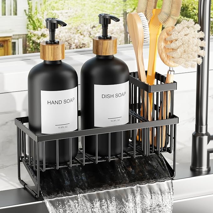 Cisily Kitchen Dish Soap Dispenser Set by CISILYHOMELIFE