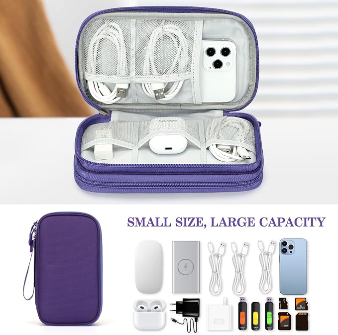 FYY Electronic Organizer, Travel Tech Pouch Bag, Waterproof, Double Layers - Image 6