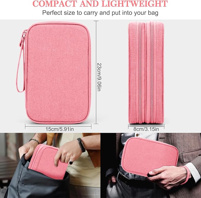 FYY Electronic Organizer, Travel Tech Pouch Bag, Waterproof, Double Layers - Image 2