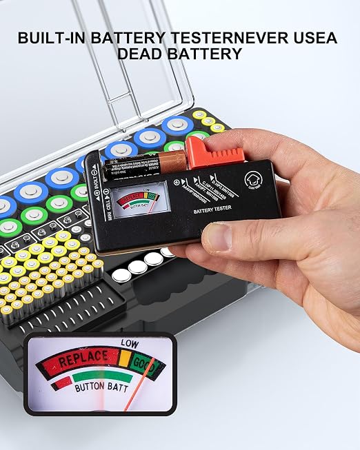 Narotood Battery Organizer Storage Holder Box Case - Image 5