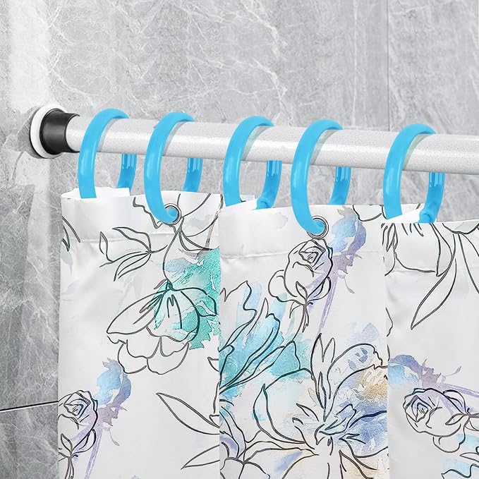 Light Blue Shower Curtain Hooks - Image 6