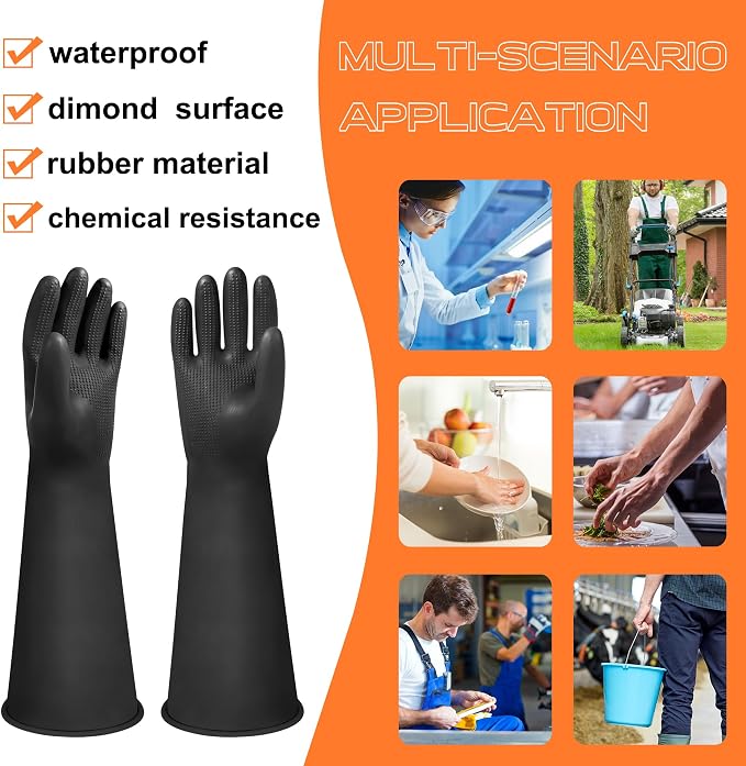 16" Chemical Resistant Gloves, Dishwashing - Image 4